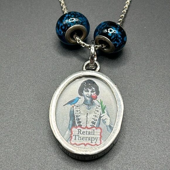Pickup Sticks Retail Therapy Necklace, Reversible Pendant - Picture 2 of 13